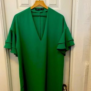 Zara V Neck Mini Dress